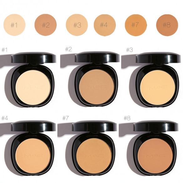6 Colors 2 Layers Face Pressed Powder Contour Foundation Concealer Makeup Cosmetics With Mirror And Puff