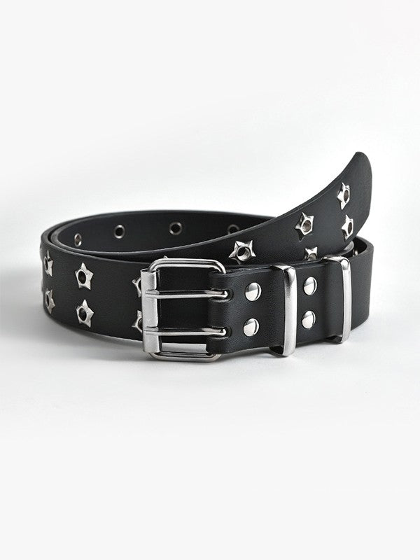 DOUBLE STAR EYELET BUCKLE BELT