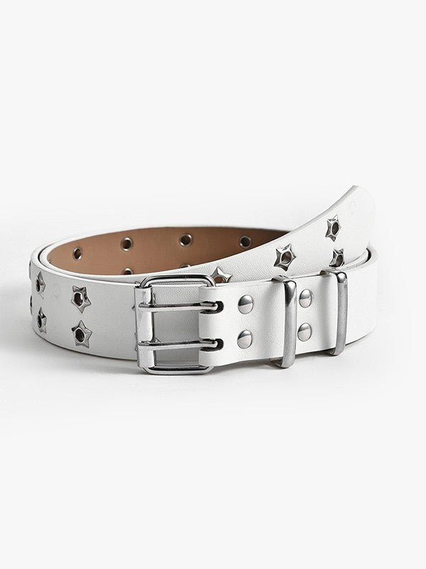 DOUBLE STAR EYELET BUCKLE BELT