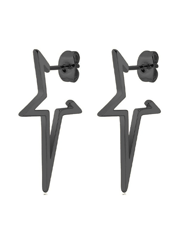 IRREGULAR CHUNKY STAR PENDANT EARRINGS