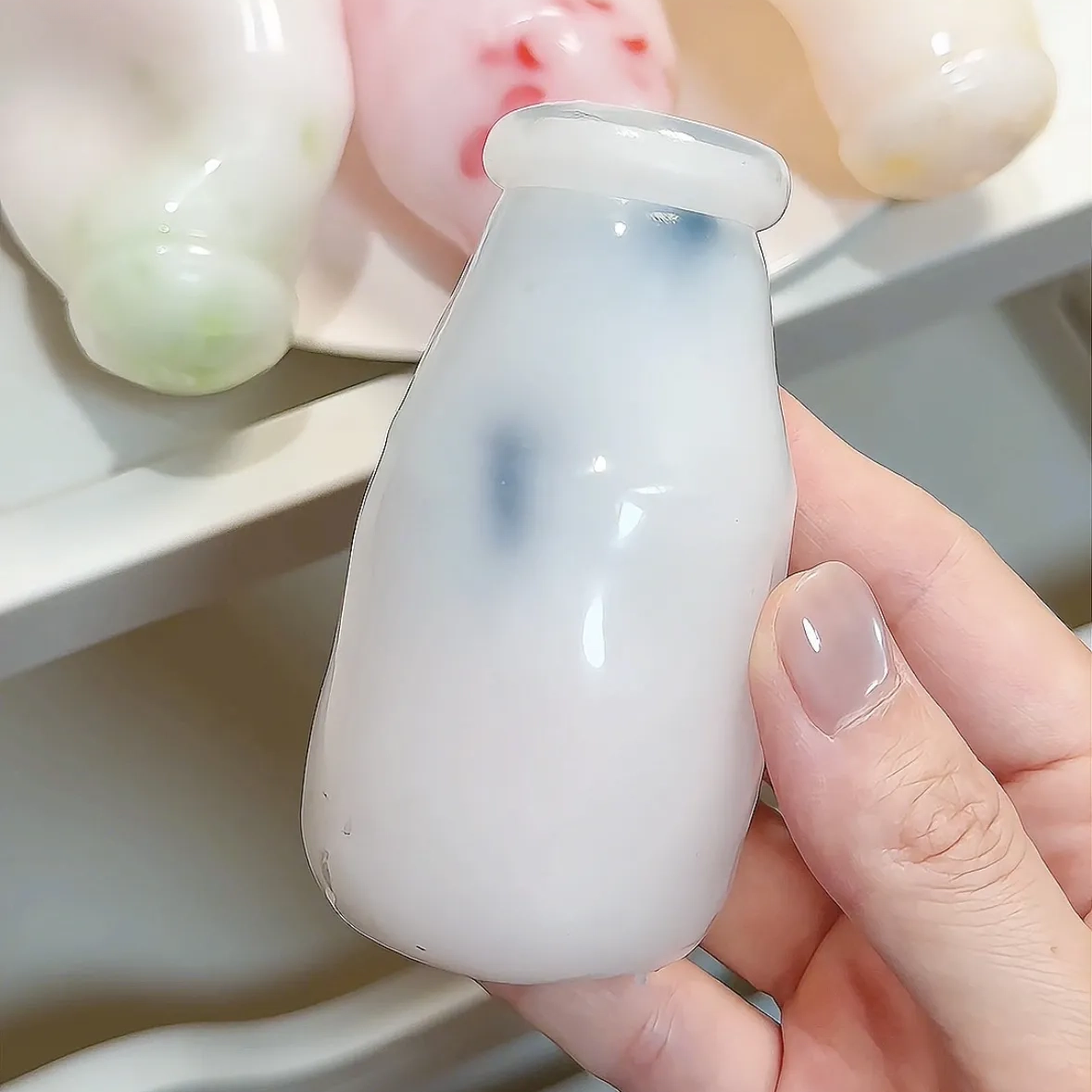 FRUIT MILK BOTTLE SQUISHY BALL
