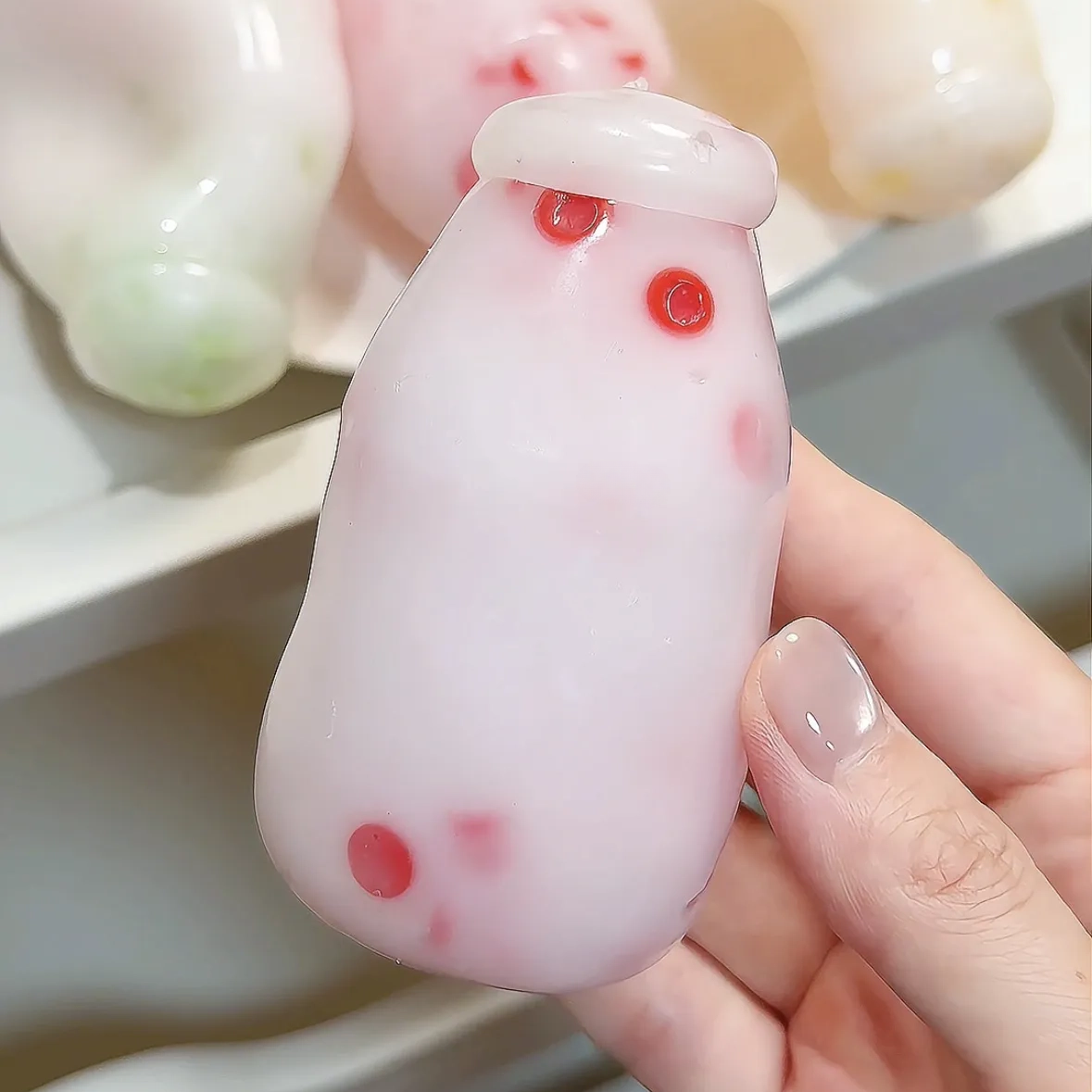 FRUIT MILK BOTTLE SQUISHY BALL
