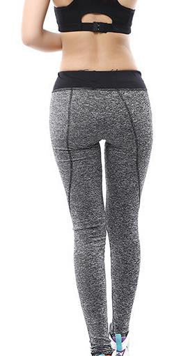 PATCHWORK ELASTIC HIGH WAIST YOGA SPORT 9/10 LEGGINGS