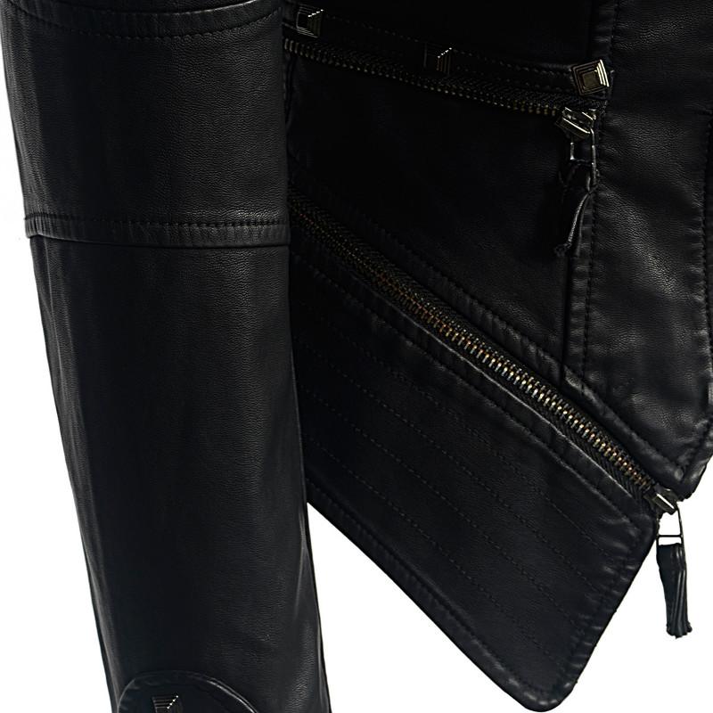 Punk-Shoulder Pad Moto Jacket