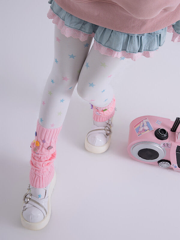 FASHION CANDY BUTTONS LEG WARMERS