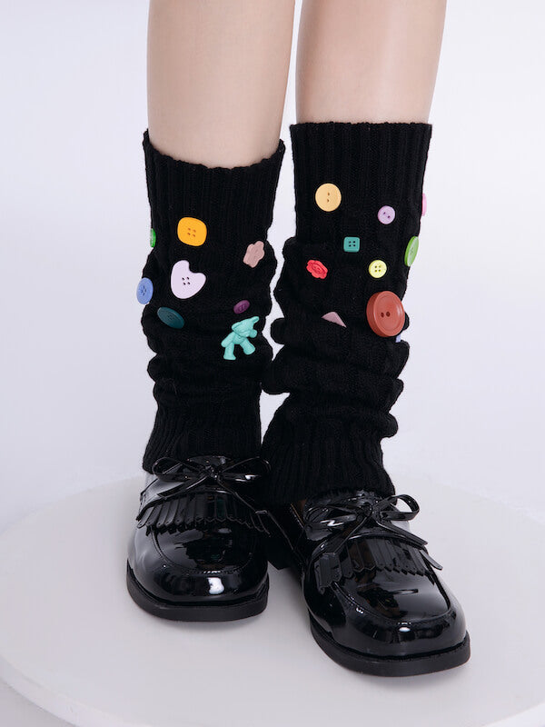 FASHION CANDY BUTTONS LEG WARMERS