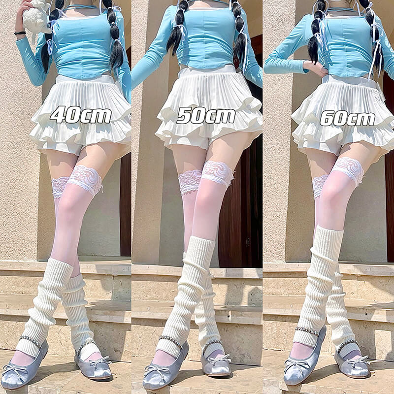 BALLERINA LACE STOCKINGS+LEG WARMERS