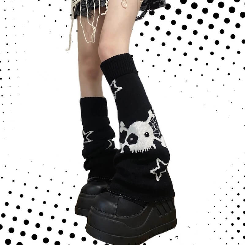 FASHION STARS SKULL LEG WARMER