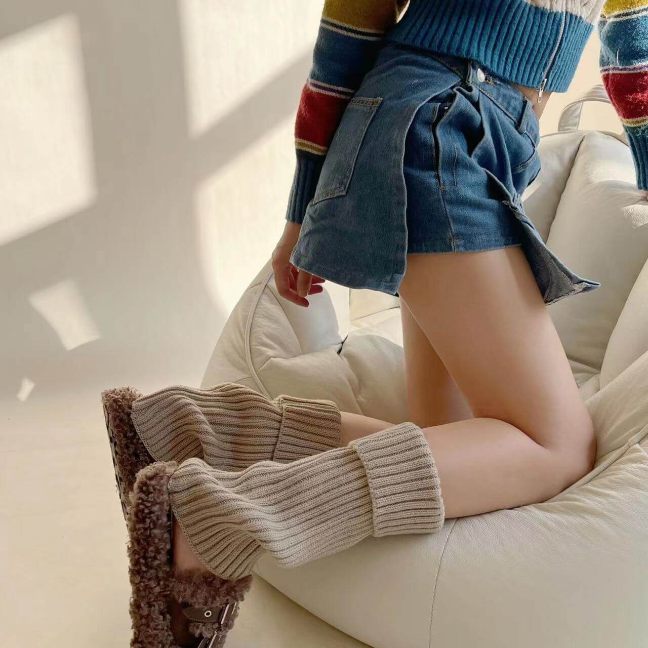 FASHION ACADEMIA LABEL LEG WARMERS
