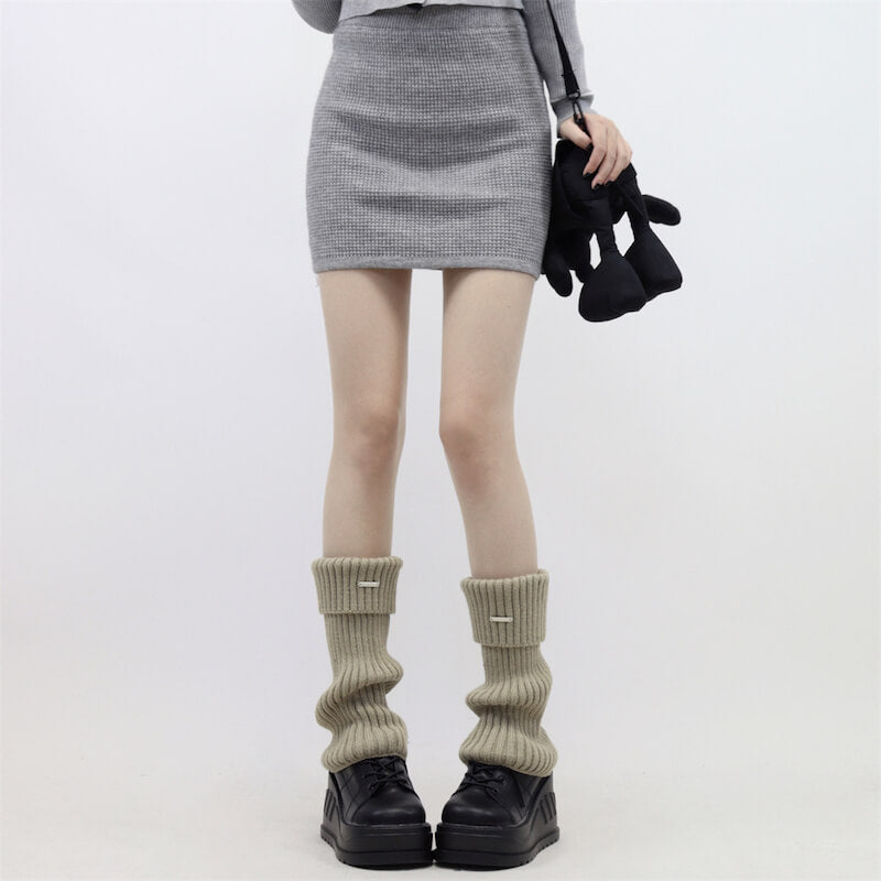 FASHION ACADEMIA LABEL LEG WARMERS