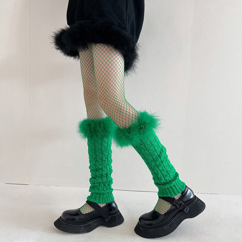 FASHION AESTHETIC FLUFFY LEG WARMERS
