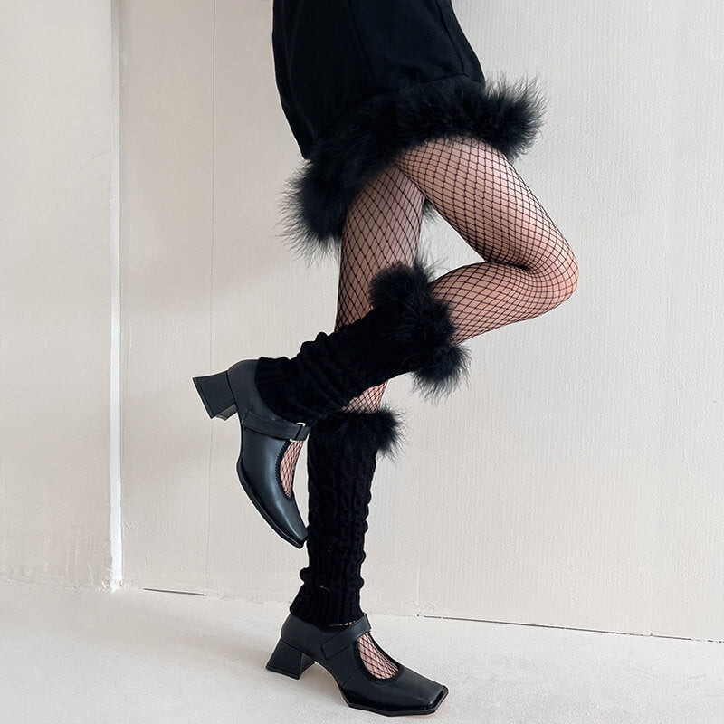 FASHION AESTHETIC FLUFFY LEG WARMERS