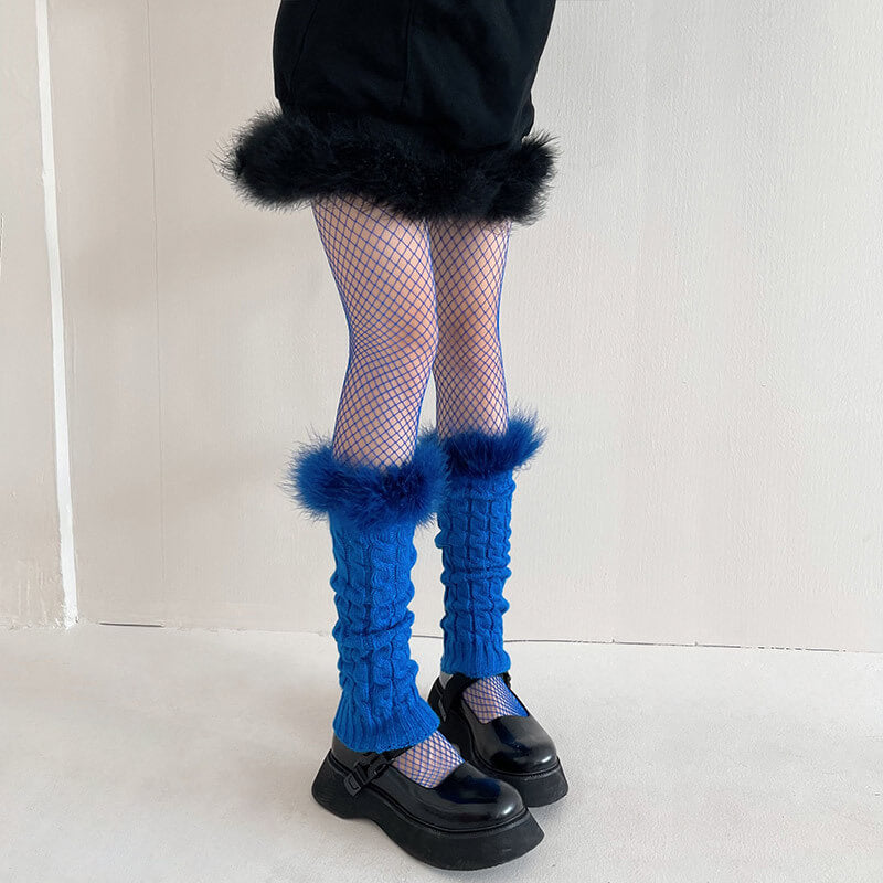 FASHION AESTHETIC FLUFFY LEG WARMERS