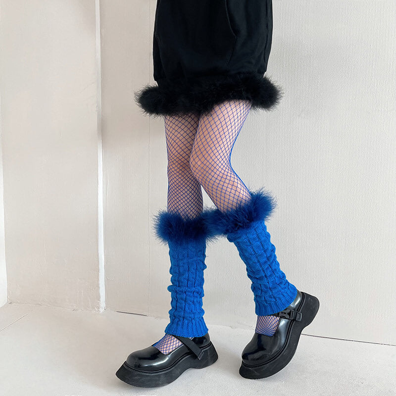 FASHION AESTHETIC FLUFFY LEG WARMERS