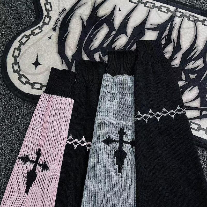 FASHION ALT GIRL CROSS LEG WARMERS