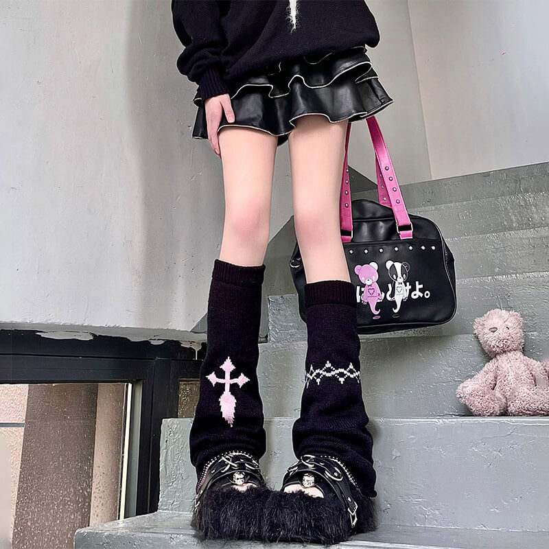 FASHION ALT GIRL CROSS LEG WARMERS