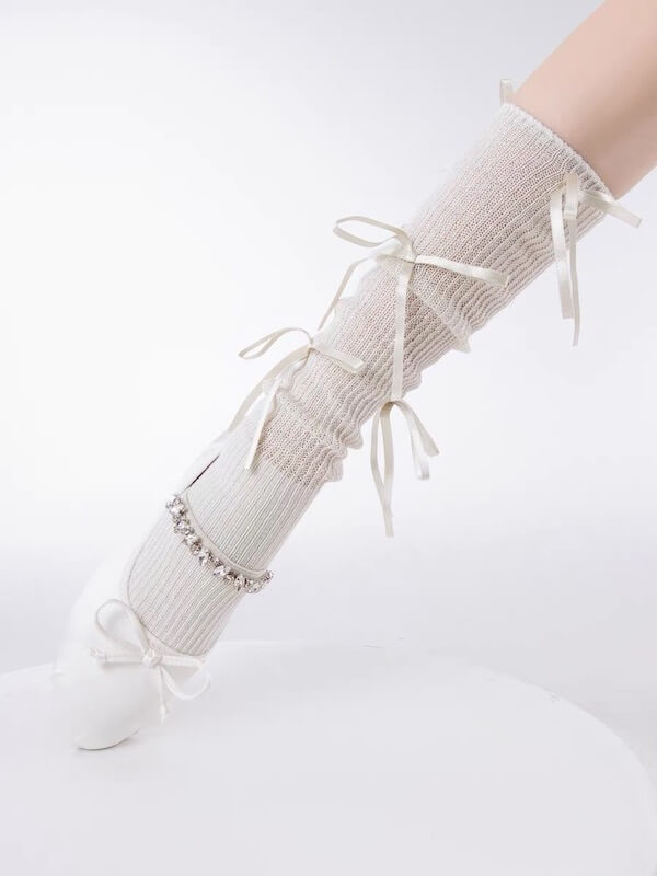 NEW FASHION ANGELIC BOWS GIRLY STOCKINGS