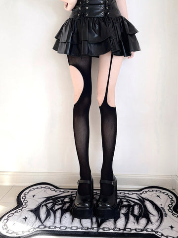 FASHION ASYMMETRIC HOLLOW-OUT TIGHTS