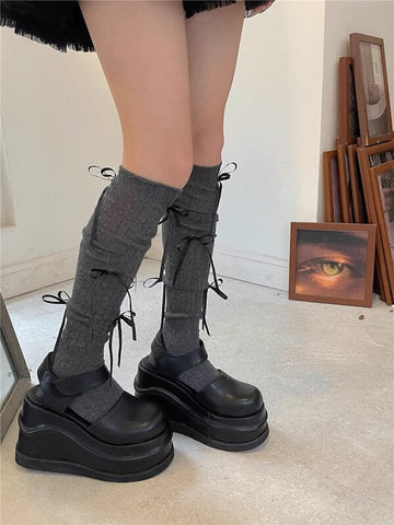 NEW FASHION BALLETCORE RIBBON BOW STOCKINGS