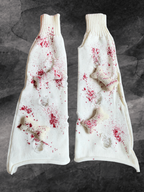 FASHION BLOODY BONES BROKEN LEG WARMERS