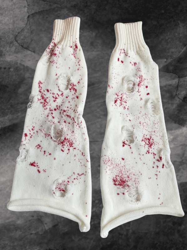 FASHION BLOODY BONES BROKEN LEG WARMERS