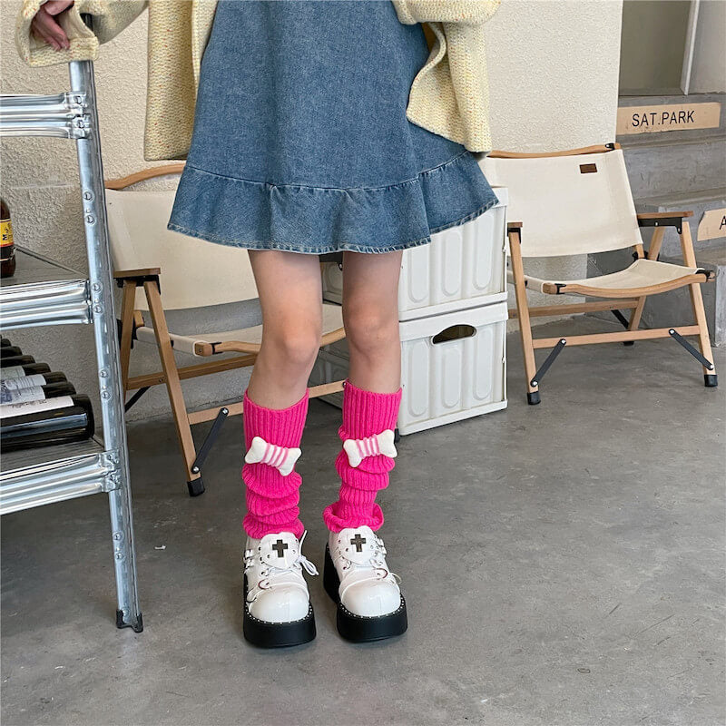 FASHION CANDY BONES LEG WARMERS