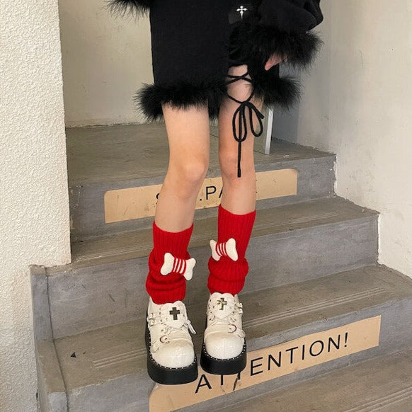 FASHION CANDY BONES LEG WARMERS