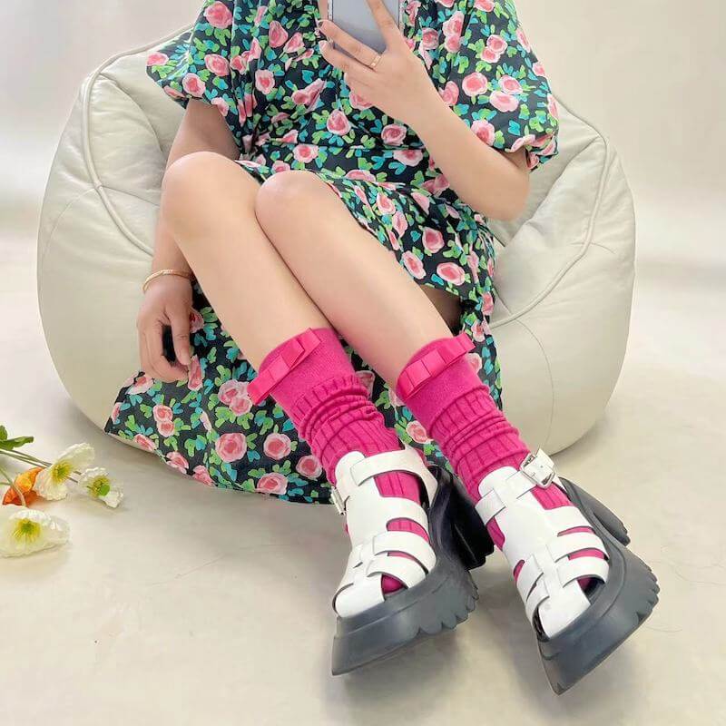 FASHION CANDY BOW STOCKINGS