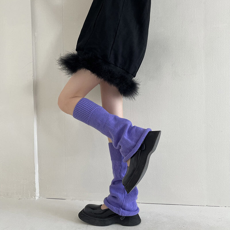 FASHION CANDY COLOR WINTER LEG WARMERS