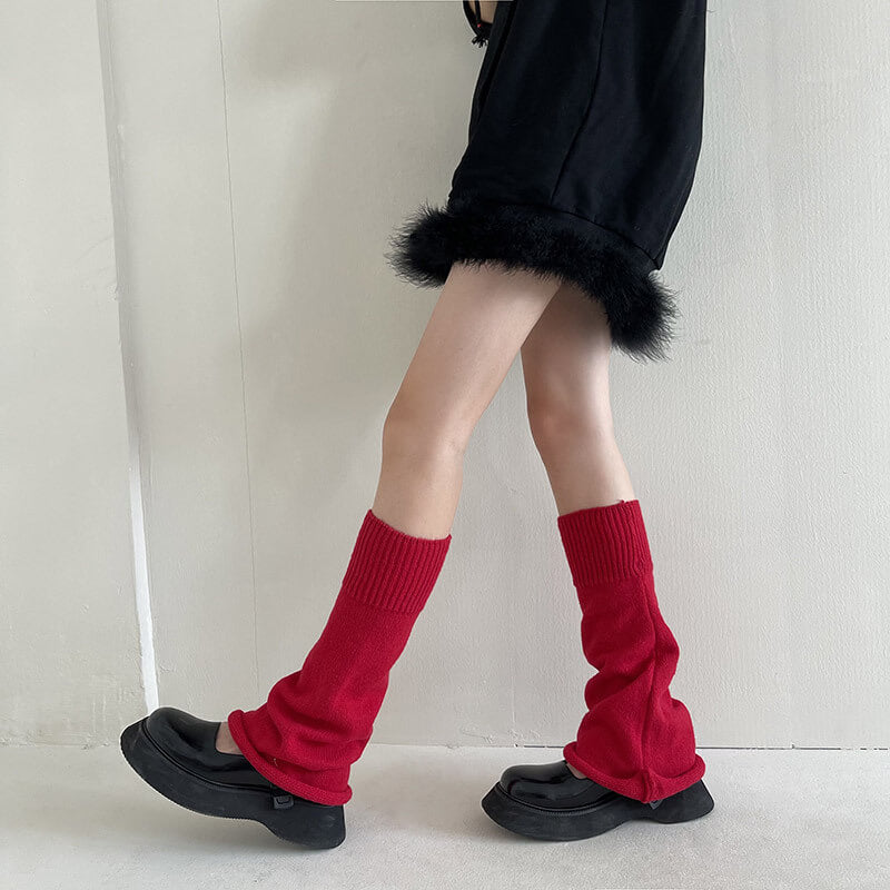 FASHION CANDY COLOR WINTER LEG WARMERS