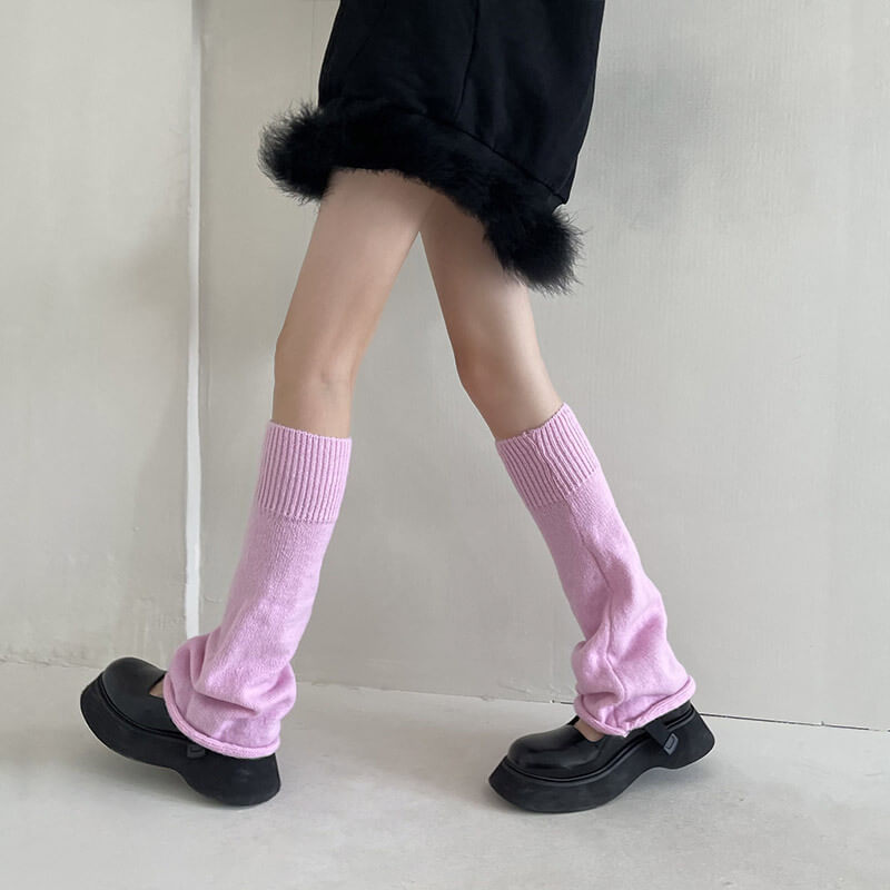 FASHION CANDY COLOR WINTER LEG WARMERS