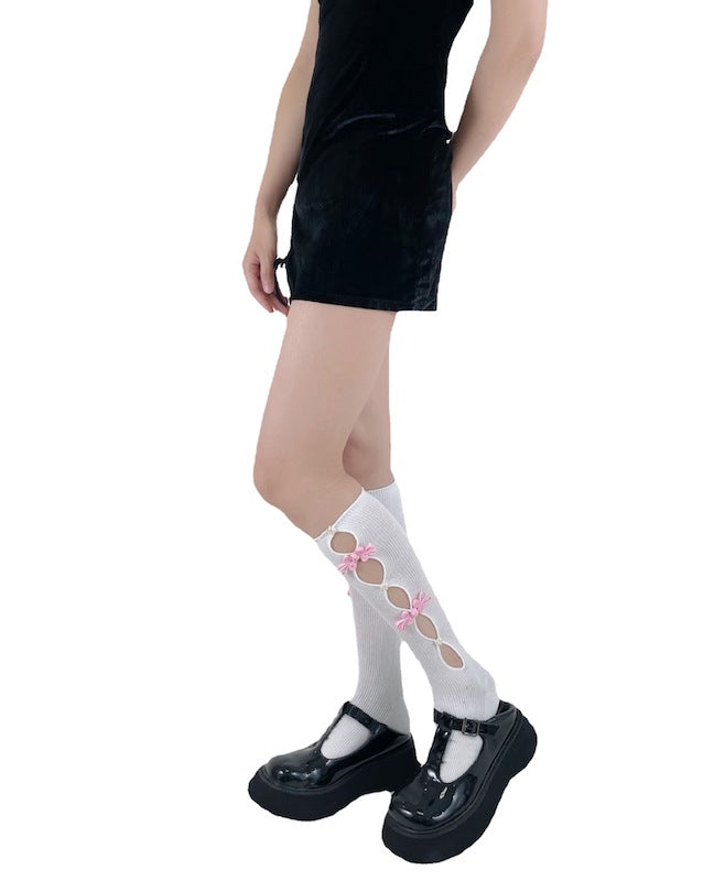FASHION CHEONGSAM PINK BEAD STOCKINGS