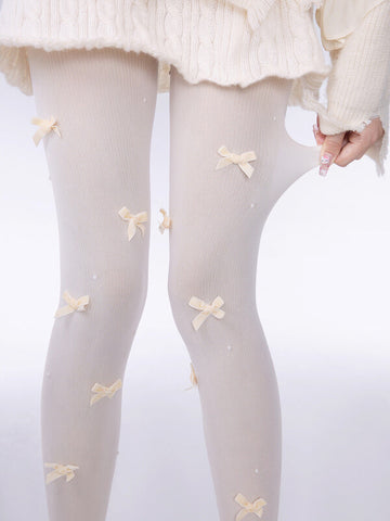 FASHION COQUETTE BOW TIGHTS