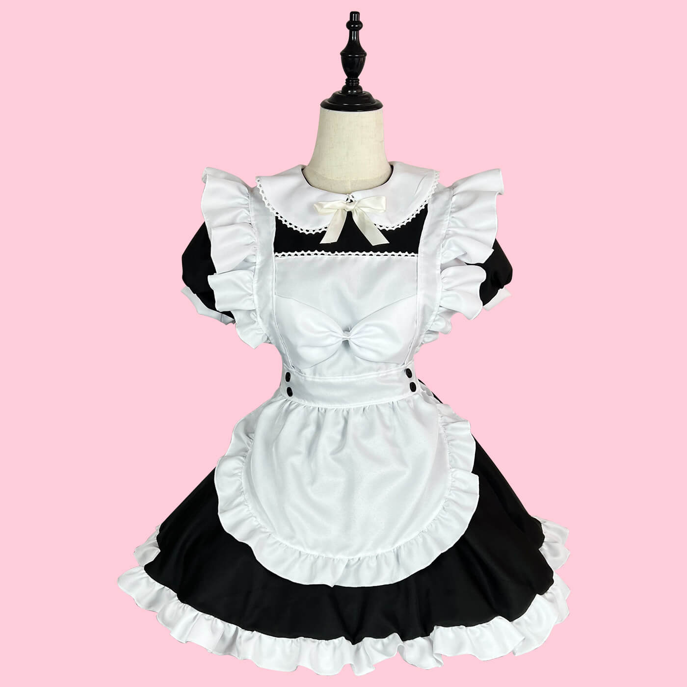 FASHION COSPLAY BOW MAID DRESS SET