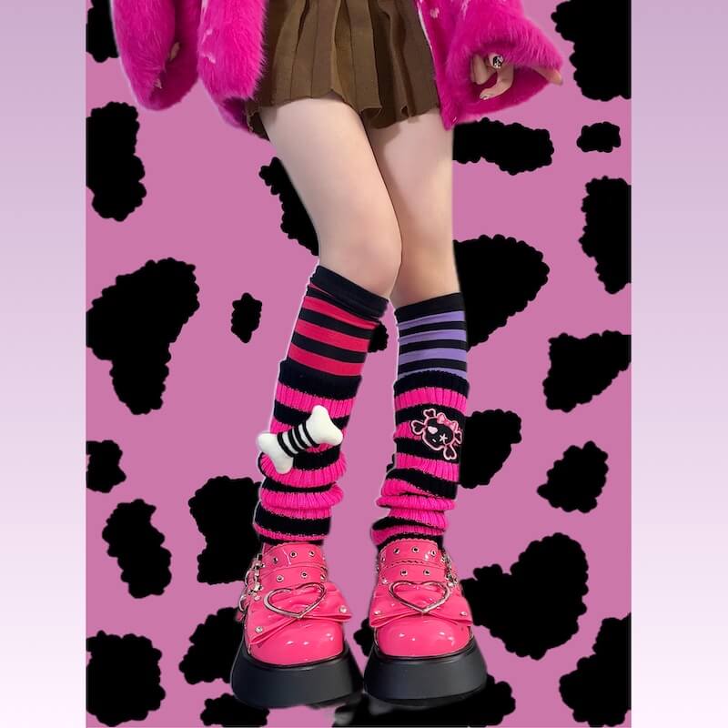 FASHION CUTE BONE SKELETON LEG WARMERS