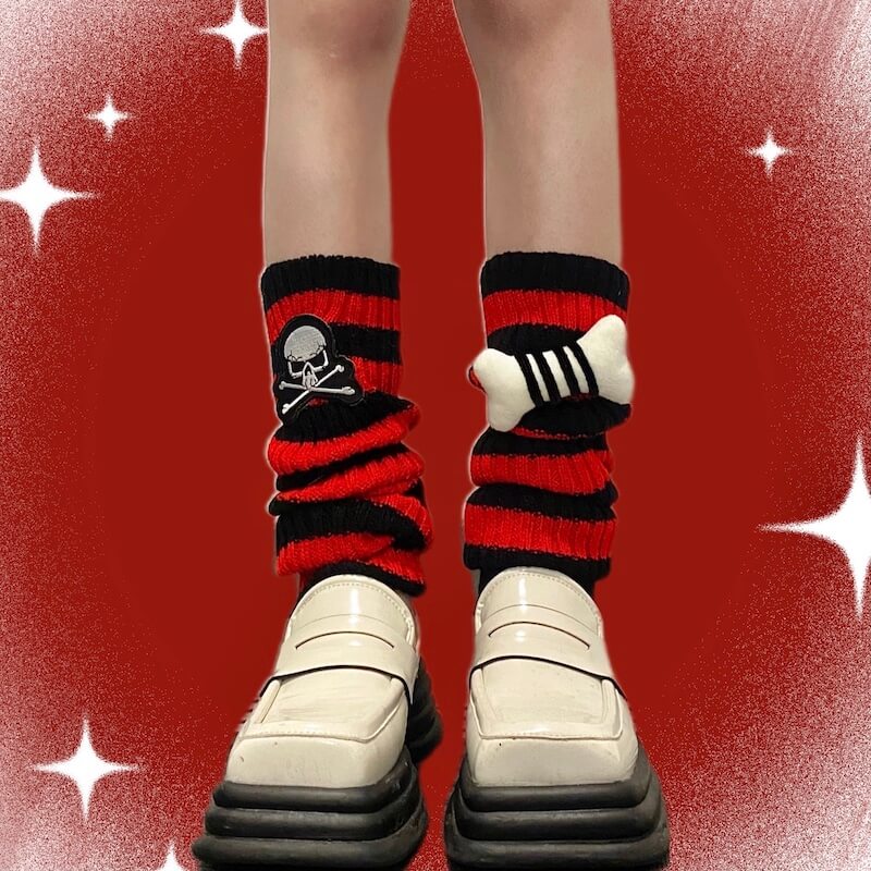 FASHION CUTE BONE SKELETON LEG WARMERS
