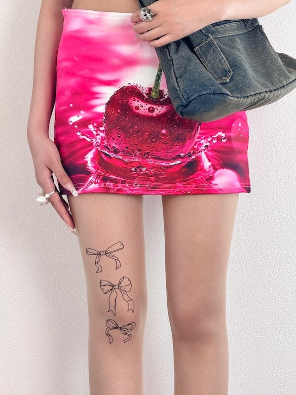 NEW FASHION DOLLETTE BOW TATTOO TIGHTS