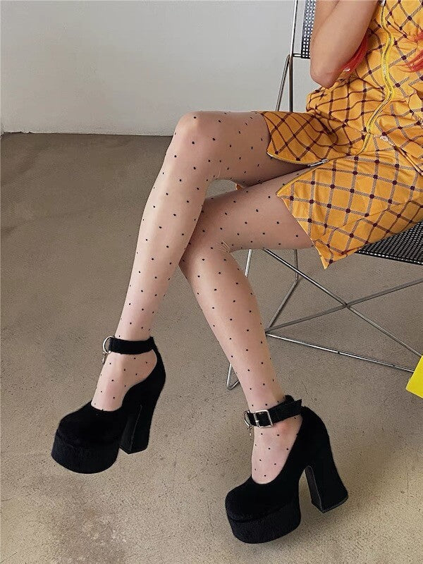NEW FASHION DOTS PEARLY LUSTRE TIGHTS