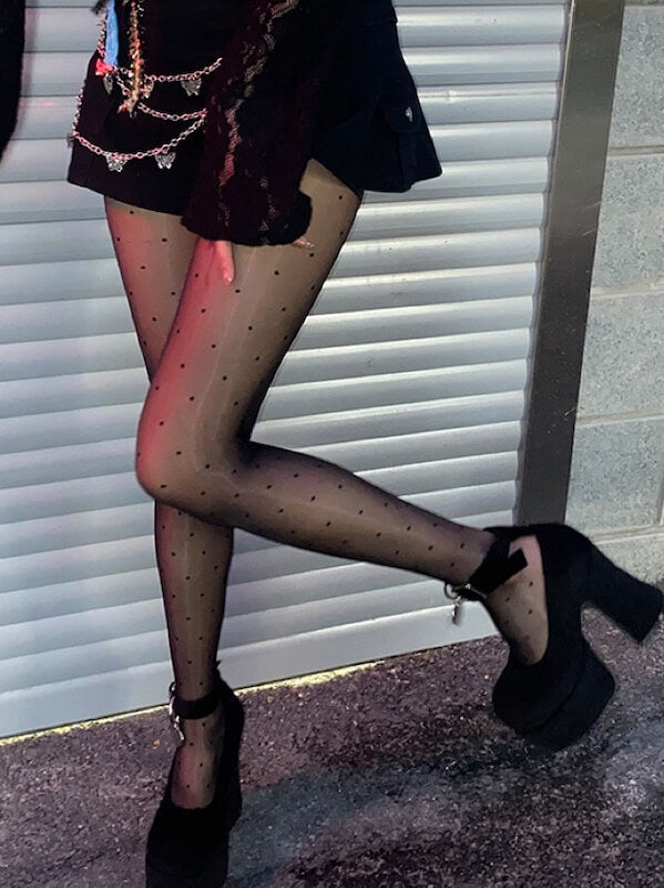 NEW FASHION DOTS PEARLY LUSTRE TIGHTS
