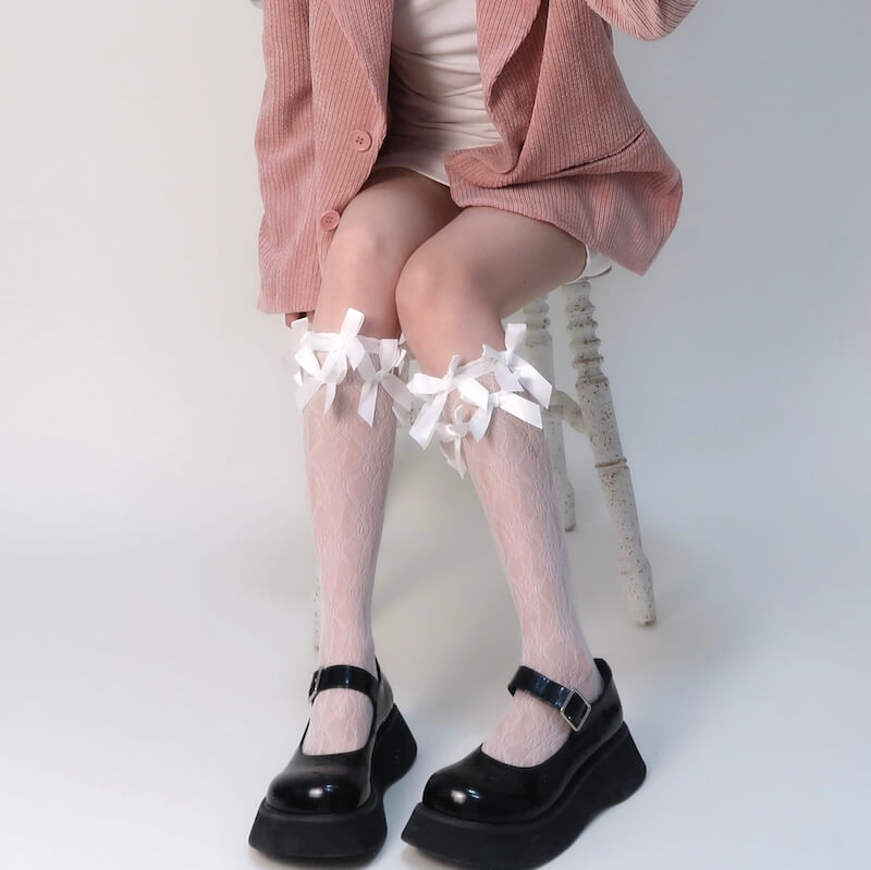 FASHION FAIRY BOWS LOLITA LACE STOCKINGS