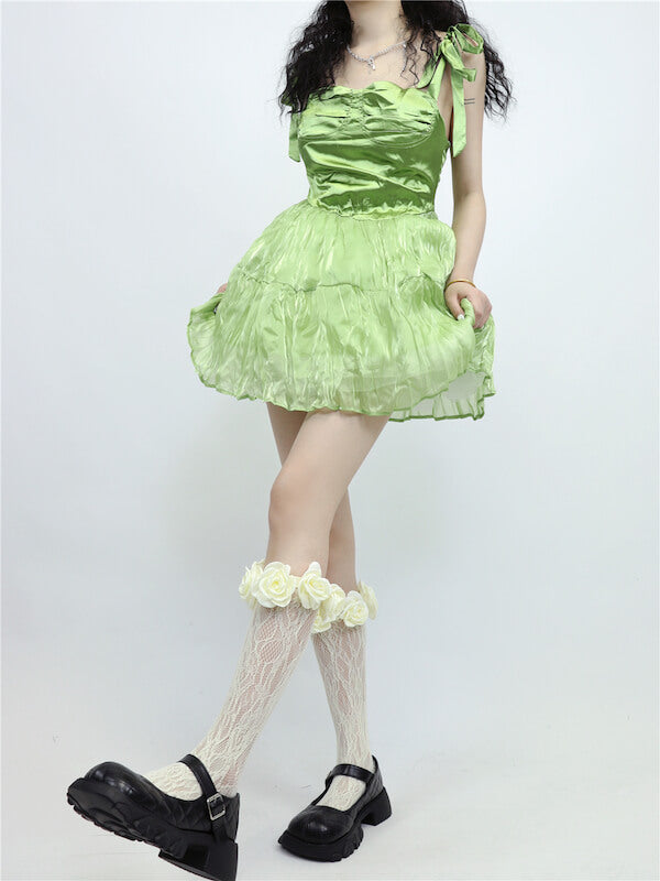 FASHION FAIRY CORE CAMELLIA LACE STOCKINGS