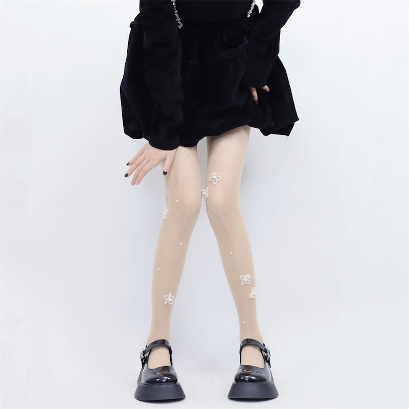 FASHION FAIRY CORE DOLL FLOWER BEAD TIGHTS