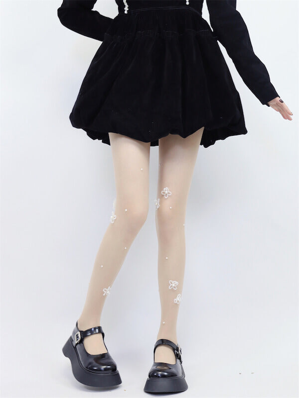 FASHION FAIRY CORE DOLL FLOWER BEAD TIGHTS