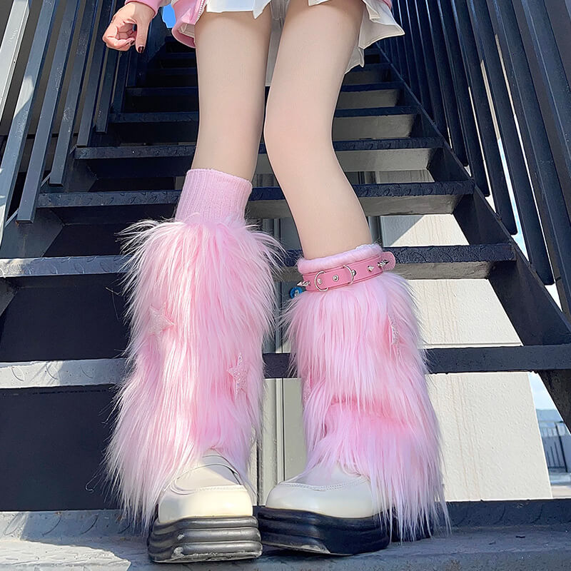 FASHION FLUFFY STARS 3 PIECES LEG WARMERS