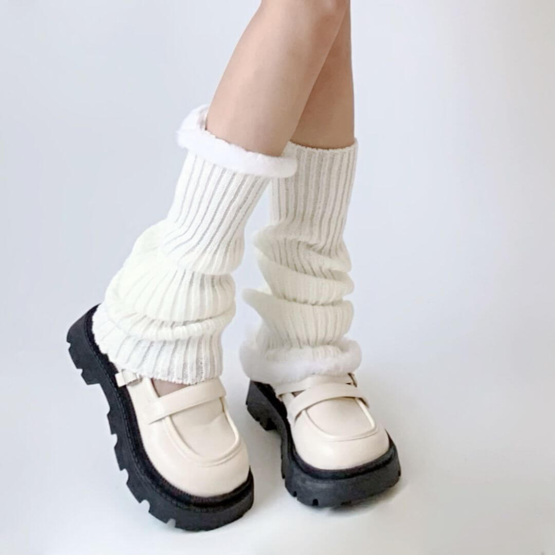 FASHION FURRY PINK LEG WARMERS