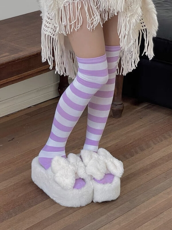 FASHION GIRL CANDY STRIPE STOCKINGS