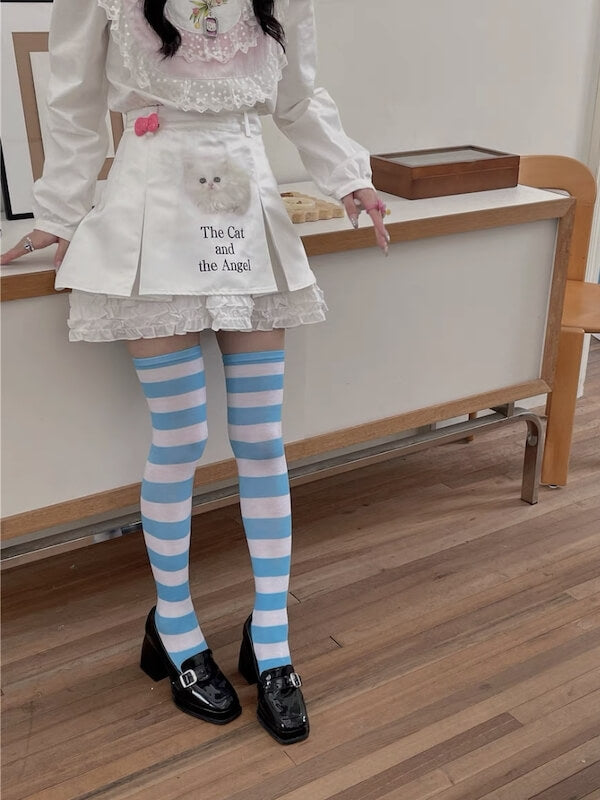 FASHION GIRL CANDY STRIPE STOCKINGS