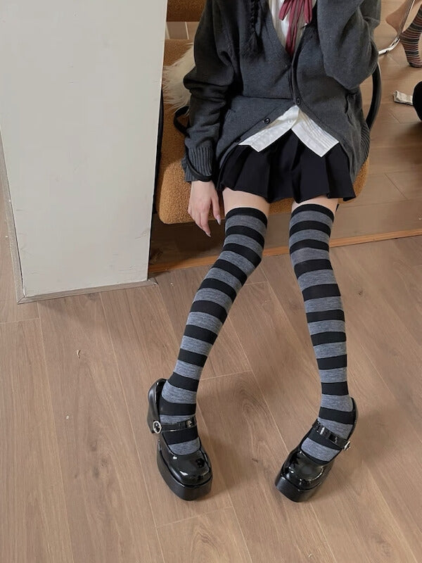 FASHION GIRL CANDY STRIPE STOCKINGS