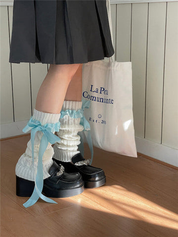 FASHION GIRLY RIBBON BOW LEG WARMERS