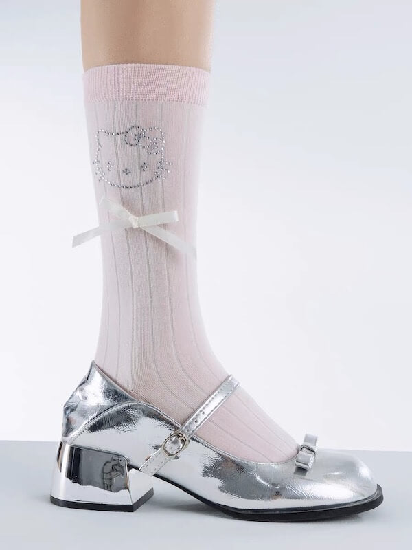 NEW FASHION GLITTER KITTY SOCKS